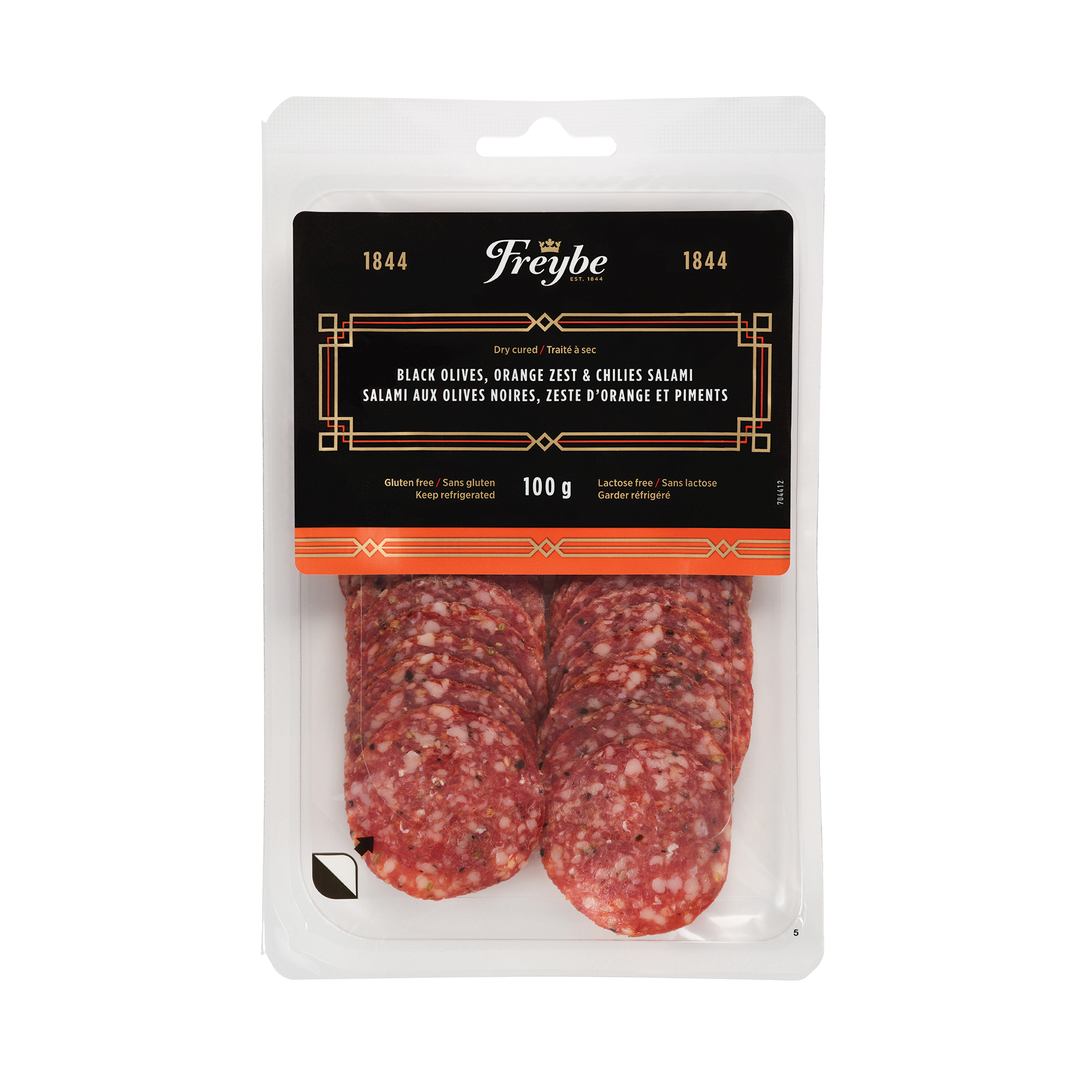 Black Olives & Orange Zest with Chilies Salami - Freybe